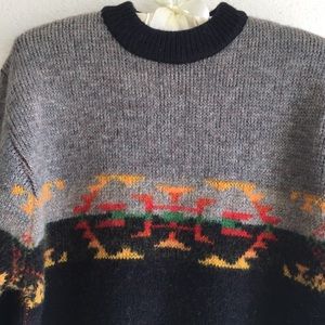 Pendleton Aztec Wool Crew Neck Sweater